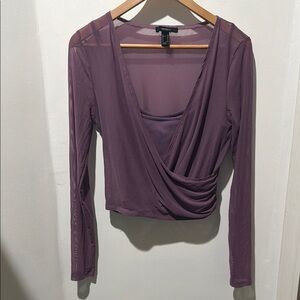 Forever 21 Deep Purple Sheer Top